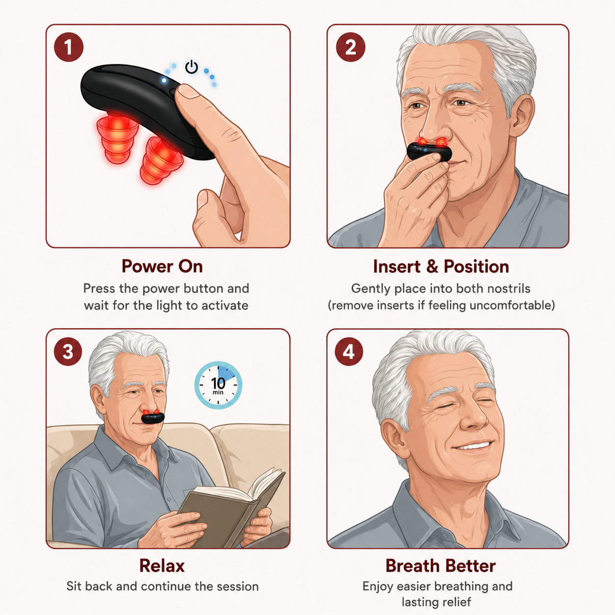 Nasal Decongestion Red Light Therapy